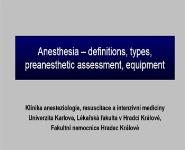Anesthesia PowerPoint Presentation