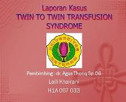 Twin To Twin Transfusion Syndrome PowerPoint Presentation