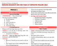 Nursing Research Medical Notes