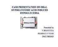 Oha Indeced Hypoglycemia PowerPoint Presentation Notes