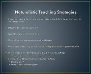 Emerging Trends in Autism Spectrum Disorders-Diagnosis and Treatment PowerPoint Presentation Notes