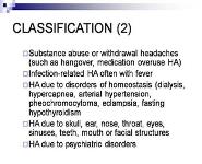 Headaches in Children and Adolescents PowerPoint Presentation Notes