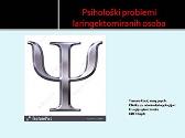 Psiholoski Problemi Laringektomiranih Osoba