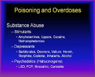 Poisoning and Overdose Emergencies PowerPoint Presentation Notes