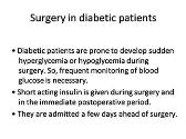 Diabetes and Surgery