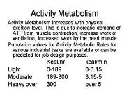Metabolic Rate PowerPoint Presentation