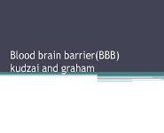 Blood Brain Barrier PowerPoint Presentation