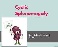 Cystic Splenomegaly PowerPoint Presentation