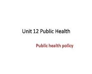 Public Health PowerPoint Presentation
