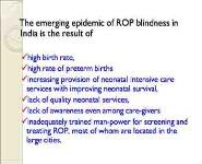 Retinopathy of Prematurity PowerPoint Presentation Notes