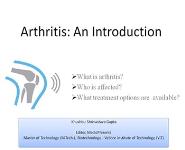 Arthritis An Introduction PowerPoint Presentation