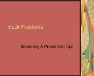 Back Problems-Screening and Prevention Tips PowerPoint Presentation Notes