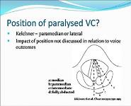 Unilateral Vocal Cord Paralysis PowerPoint Presentation Notes