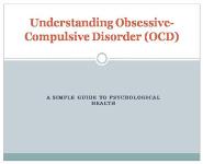 Understanding Obsessive-Ompulsive Disorder-OCD PowerPoint Presentation