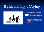 Epidemiology of Aging