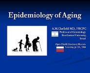 Epidemiology of Aging PowerPoint Presentation