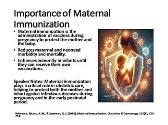Maternal Immunization in Obstetrics: Importance and Best Practices