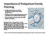 Obstetrics - Contraception and Family Planning Postpartum