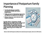 Obstetrics - Contraception and Family Planning Postpartum PowerPoint Presentation Notes