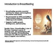 Breastfeeding and Lactation Support in Obstetrics PowerPoint Presentation Notes