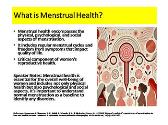 Menstrual Health and Disorders in Sexual and Reproductive Health