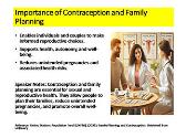 Sexual and Reproductive Health: Contraception and Family Planning