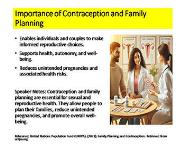 Sexual and Reproductive Health: Contraception and Family Planning PowerPoint Presentation Notes