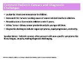 Diagnosis in Pediatric Oncology