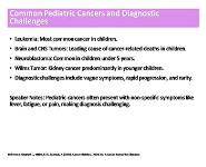 Diagnosis in Pediatric Oncology PowerPoint Presentation Notes
