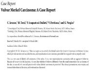 Vulvar Merkel Carcinoma a Case Report Medical Notes