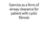 Airway Clearance for Patient PowerPoint Presentation