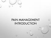 Pain Management
