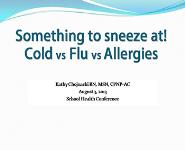 Cold Vs Flu Vs Allergy PowerPoint Presentation